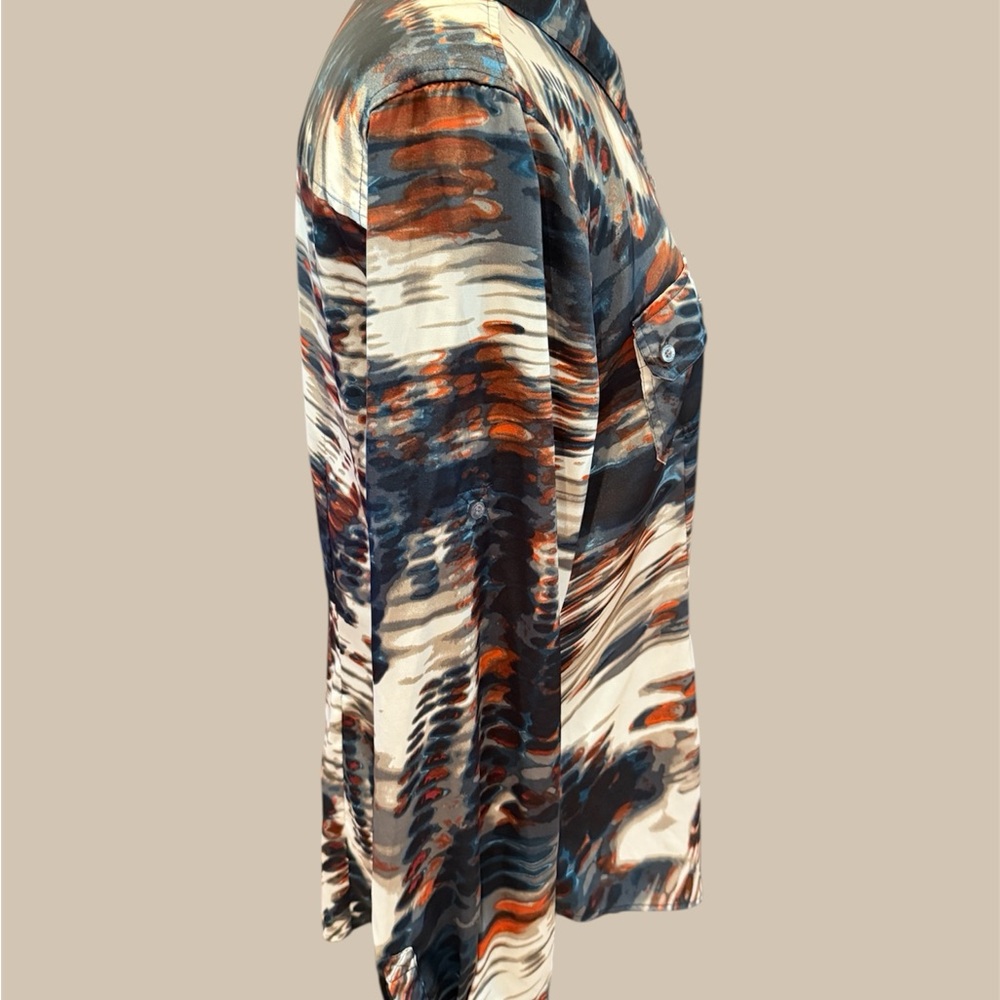Calvin Klein Multicolor Abstract Blouse - Picture 2 of 6